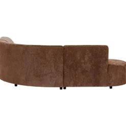 Hoekbanken-Leen Bakker Hoekbank Luna rond - stof Rebel - terracotta