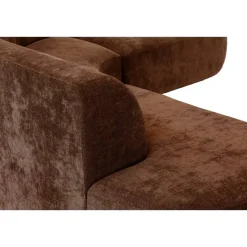 Hoekbanken-Leen Bakker Hoekbank Luna rond - stof Rebel - terracotta