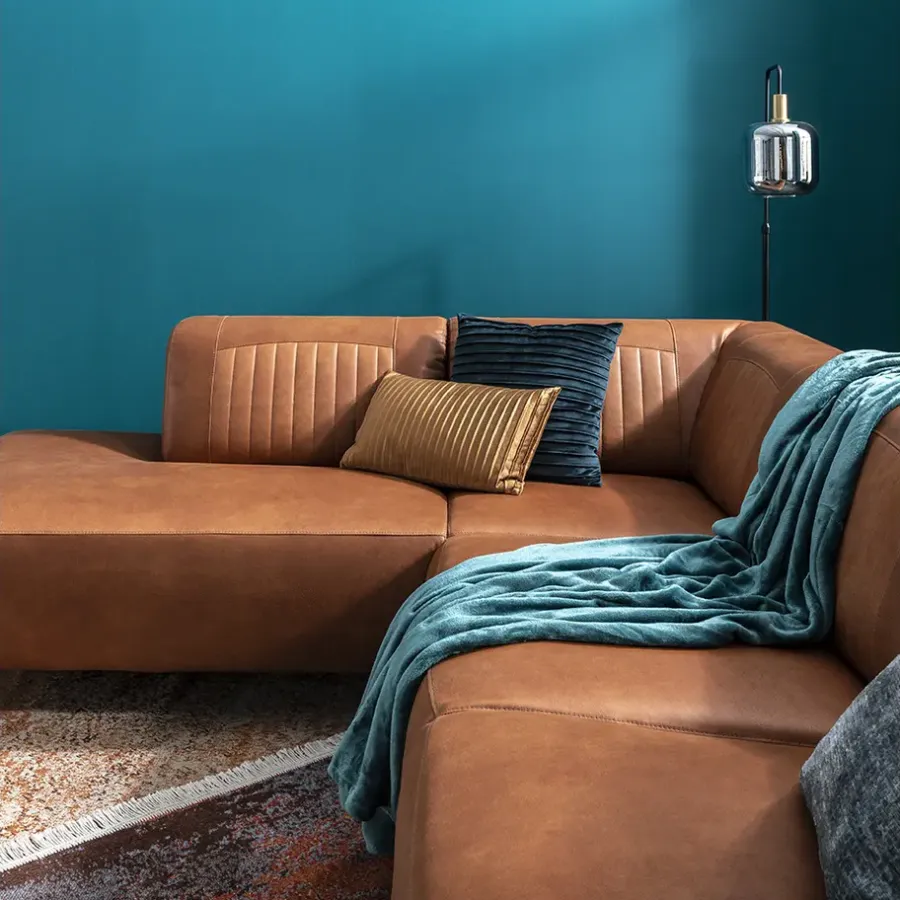 Leen Bakker Hoekbank Otis links - kastanje