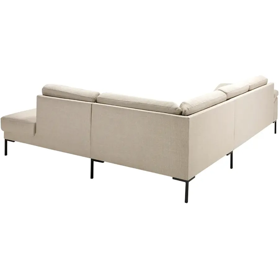 Hoekbanken-Leen Bakker Hoekbank Tom rechts - Basel - beige