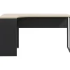 Hoekbureaus-Leen Bakker Hoekbureau Hannover - zwart/eikenkleur - 76,8x145x81 cm