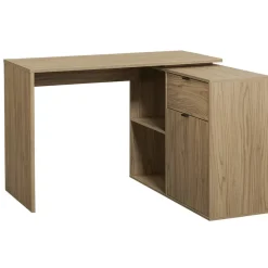 Bureaus-Leen Bakker Hoekbureau Lucca - eikenkleur - 75x112x99 cm