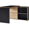 Hoekbureaus-Germania Hoekbureau Tyson 120x120 cm - antraciet/eik