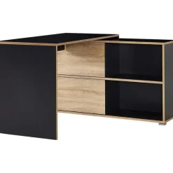 Hoekbureaus-Germania Hoekbureau Tyson 120x120 cm - antraciet/eik