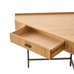Bureaus-Nordlys Hoekbureau van hout en metaal met 1 lade