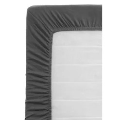 Leen Bakker Hoeslaken Jersey - antraciet - 180x200/220 cm