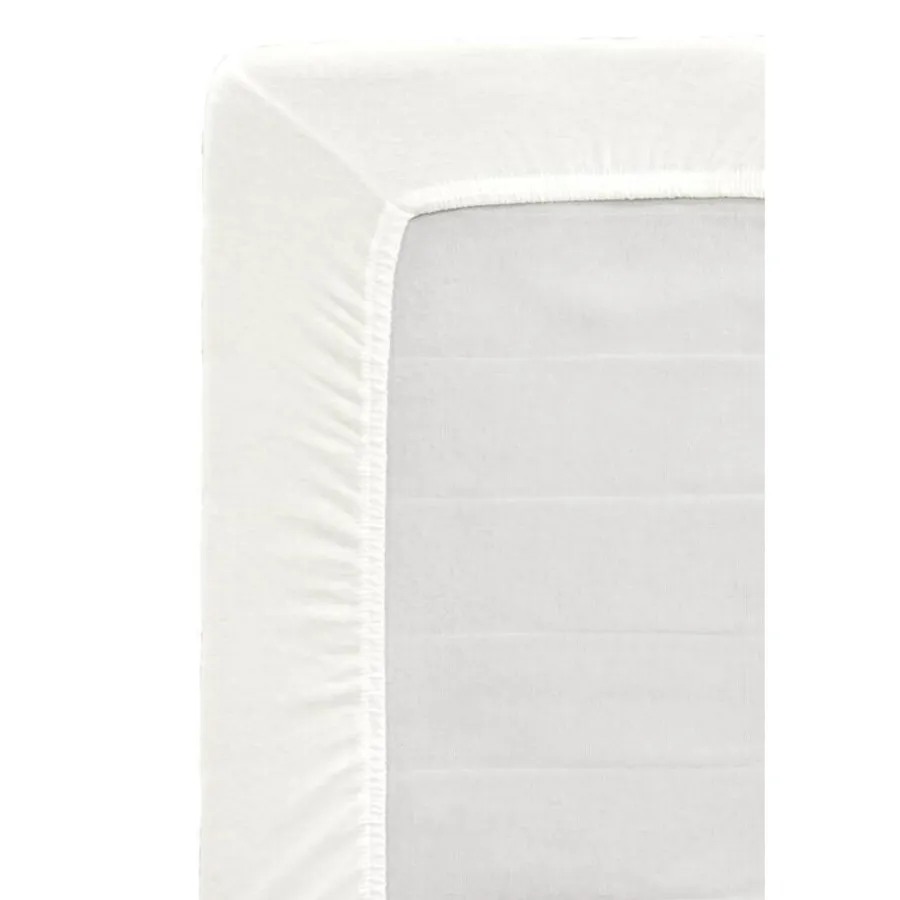 Leen Bakker Hoeslaken Jersey - off white - 80x200 cm