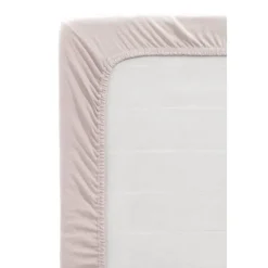 Hoeslakens-Leen Bakker Hoeslaken Jersey - roze - 90x200 cm
