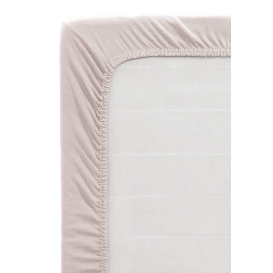 Hoeslakens-Leen Bakker Hoeslaken Jersey - roze - 90x200 cm
