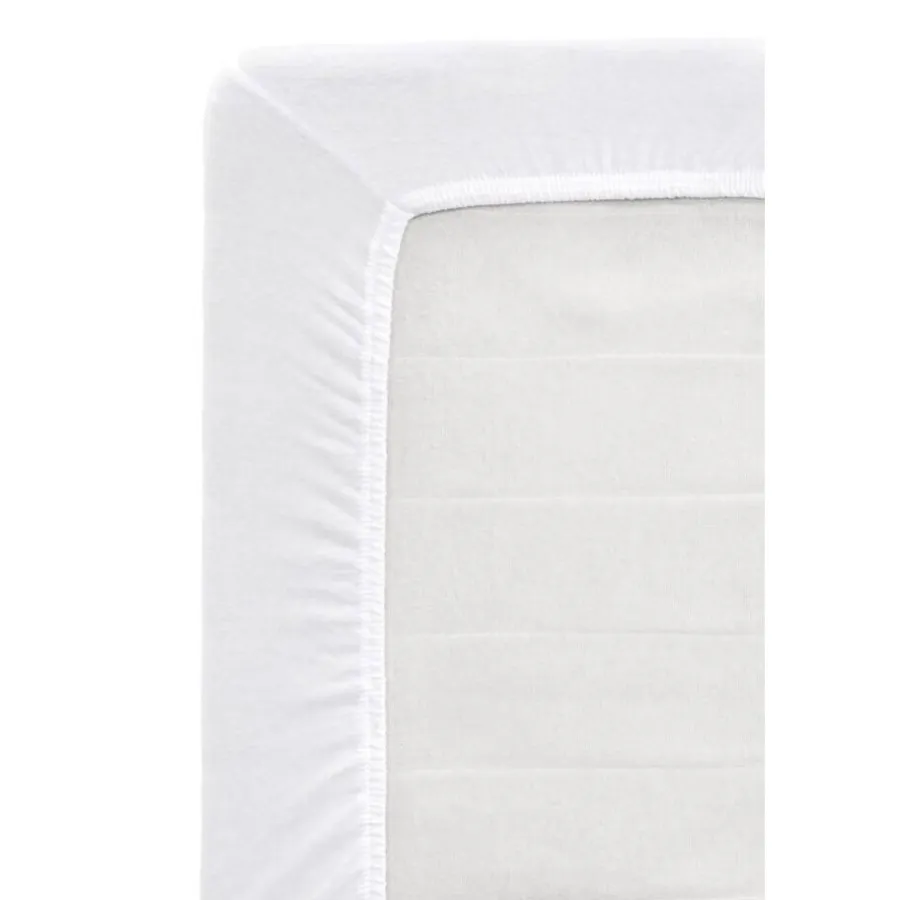 Leen Bakker Hoeslaken Jersey - wit - 160 x 200 cm