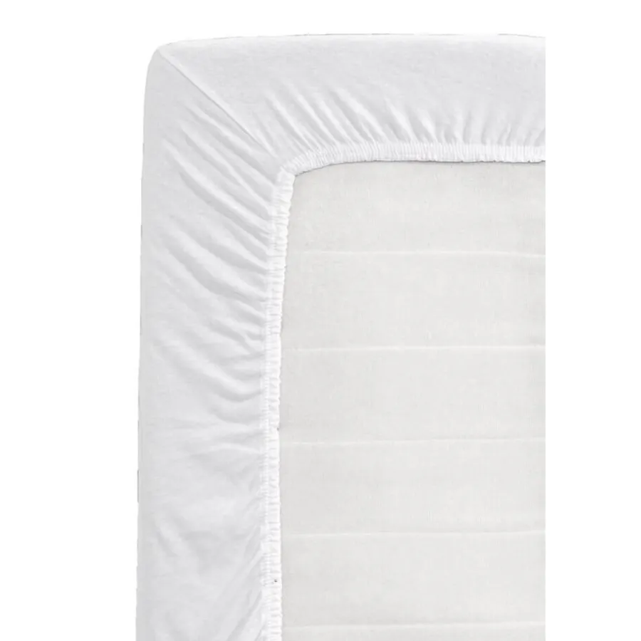 Leen Bakker Hoeslaken Jersey - wit - 160x200 cm