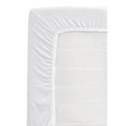 Leen Bakker Hoeslaken Jersey - wit - 90x200 cm