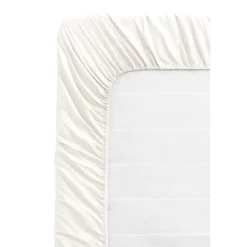 Leen Bakker Hoeslaken Katoen - off white - 140x200 cm