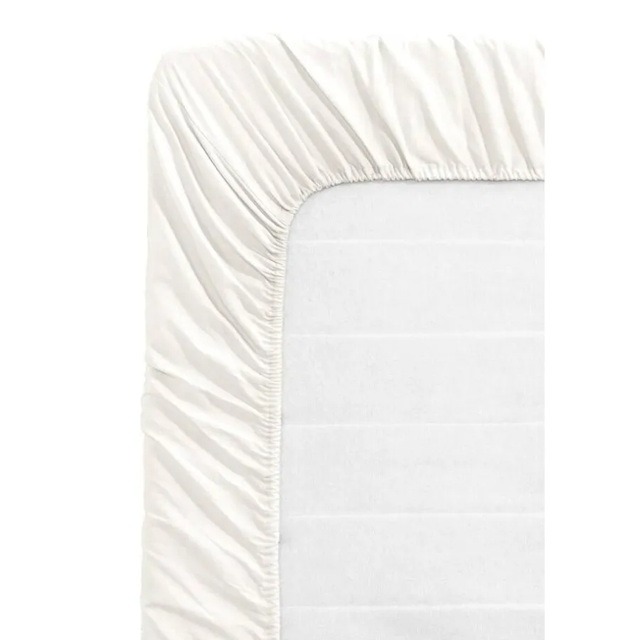 Hoeslakens-Leen Bakker Hoeslaken Katoen - off white - 80x200 cm