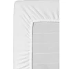Matrasbeschermers En Moltons-Leen Bakker Hoeslaken Molton katoen - wit - 90x200 cm