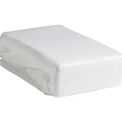 Matrasbeschermers En Moltons-Leen Bakker Hoeslaken Molton stretch - wit - 180x200 cm