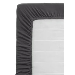 Leen Bakker Hoeslaken Recycled polyester - antraciet - 90x200 cm