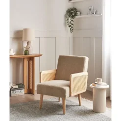 Leen Bakker HOJBY - Fauteuil - Zandbeige - Bouclé
