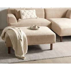 Leen Bakker HOLT - Ottomaan - Beige - Polyester