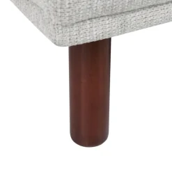 Leen Bakker HOLT - Ottomaan - Lichtgrijs - Polyester