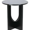 Home & Styling Bijzettafel Bari - zwart - D38x H42 cm - mdf hout