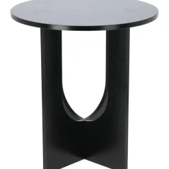 Home & Styling Bijzettafel Bari - zwart - D38x H42 cm - mdf hout