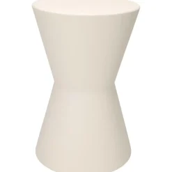 Home & Styling Bijzettafeltje - wit - D29x H45 cm - Zink
