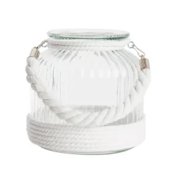 Kandelaars En Windlichten-Home & Styling Kaarsen houder - windlicht - wit - 18 cm