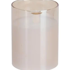 Home & Styling Home and Styling LED kaars - in glas - warm wit - D7,5 x H10 cm