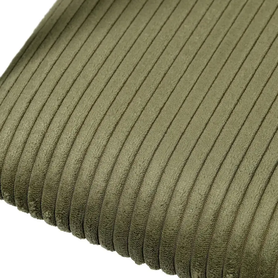 Leen Bakker Home Deco - Poefje - opbergbox - rib - groen - 38 x 38cm