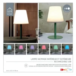 Tafellampen-The Home Deco Factory Home Deco Company Tafellamp - LED - kunststof - kleurenlamp -30cm