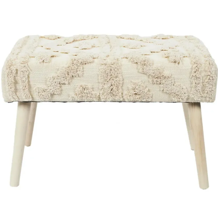 Krukjes-The Home Deco Factory Home Deco Factory Bijzet krukje Berber Mirage - hout - 60 x 40 cm