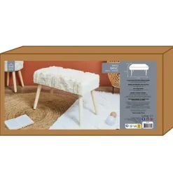Krukjes-The Home Deco Factory Home Deco Factory Bijzet krukje Berber Mirage - hout - 60 x 40 cm
