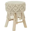 The Home Deco Factory Home Deco Factory Bijzet krukje model Macrame - naturel - H42 cm