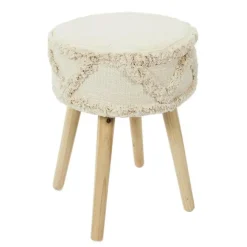 Krukjes-The Home Deco Factory Home Deco Factory Bijzet krukje model Macrame - naturel - H41 cm