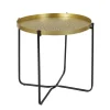 The Home Deco Factory Home Deco Factory Bijzettafel - goud met zwart - metaal - 45 cm