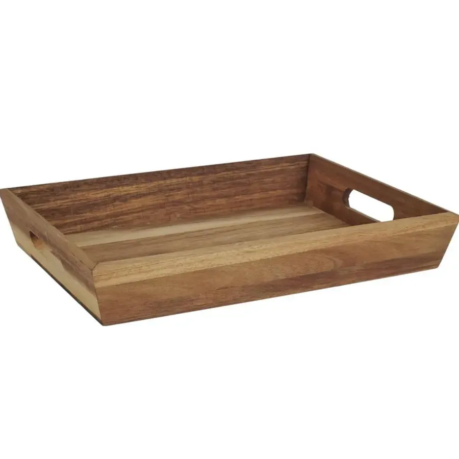 Dienbladen-The Home Deco Factory Home Deco Factory dienblad van Acacia - 32 x 23 x 5 cm - bruin