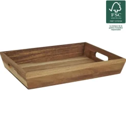 Dienbladen-The Home Deco Factory Home Deco Factory dienblad van Acacia - 32 x 23 x 5 cm - bruin