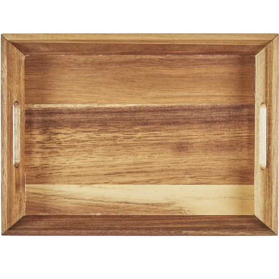 Dienbladen-The Home Deco Factory Home Deco Factory dienblad van Acacia - 32 x 23 x 5 cm - bruin