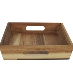 Dienbladen-The Home Deco Factory Home Deco Factory dienblad van Acacia - 32 x 23 x 5 cm - bruin