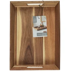 Dienbladen-The Home Deco Factory Home Deco Factory dienblad van Acacia - 32 x 23 x 5 cm - bruin