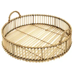 The Home Deco Factory Home Deco Factory dienblad van bamboe - Rond - 40 x 6 cm