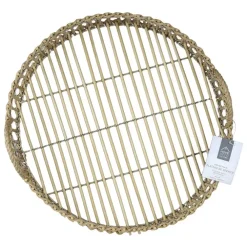 The Home Deco Factory Home Deco Factory dienblad van bamboe - Rond - 40 x 6 cm