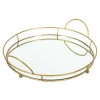 Dienbladen-The Home Deco Factory Home Deco Factory dienblad van spiegel glas - Rond - 34 x 4 cm