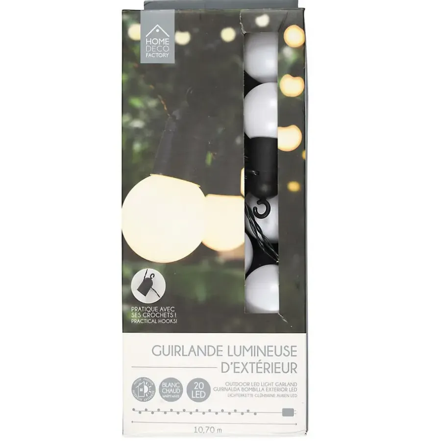 Buitenverlichting-The Home Deco Factory Home Deco Factory feestverlichting - 20 LED - warm wit - 1070 cm