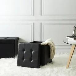 The Home Deco Factory Home Deco Factory Hocker/poef Essestiel - opvouwbaar - 76 x 37 cm