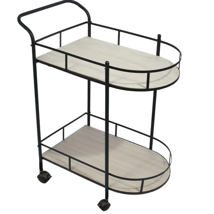 The Home Deco Factory Home Deco Factory Keukentrolley Bistro - metaal/hout - 68x39x80 cm