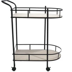 The Home Deco Factory Home Deco Factory Keukentrolley Bistro - metaal/hout - 68x39x80 cm