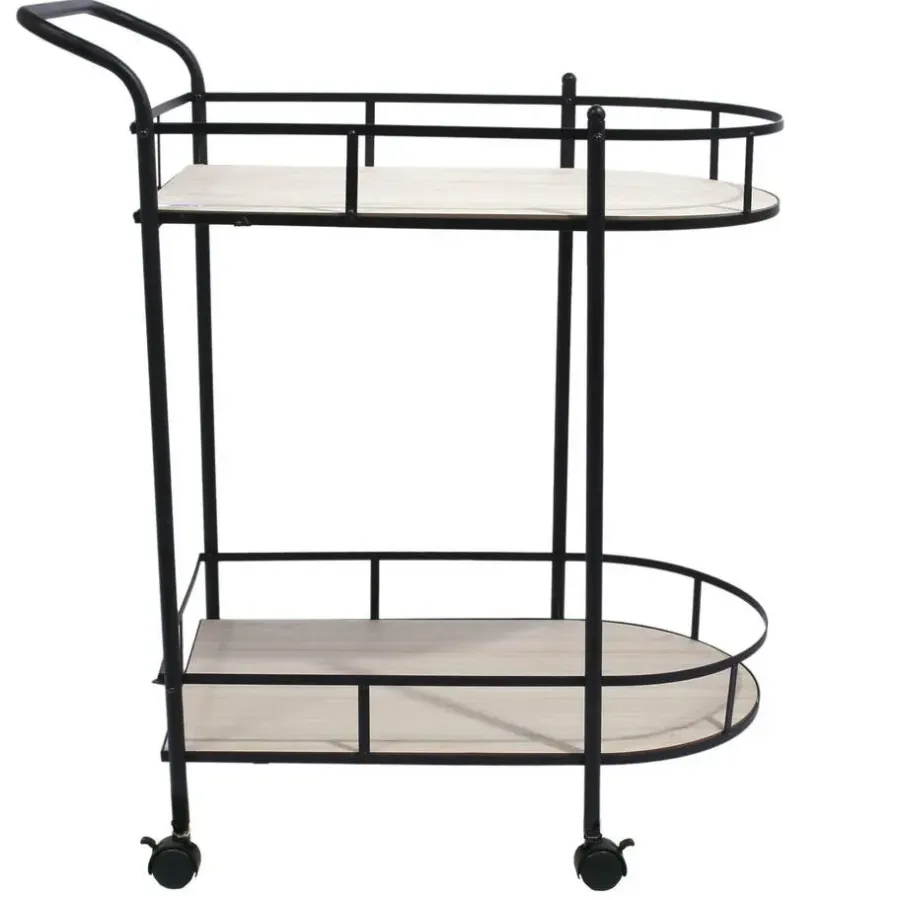 The Home Deco Factory Home Deco Factory Keukentrolley Bistro - metaal/hout - 68x39x80 cm