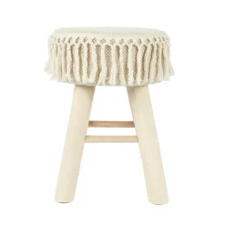 Krukjes-Leen Bakker Home Deco Factory Krukje - hout - beige - bohemian - ibiza - deco